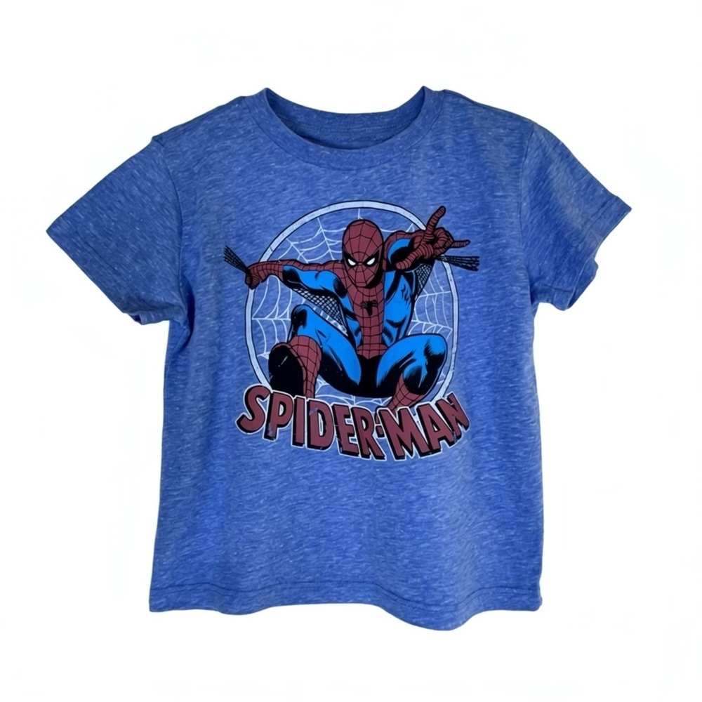 Marvel Kids Heather Blue Spider-Man Short Sleeve T-Shirt
